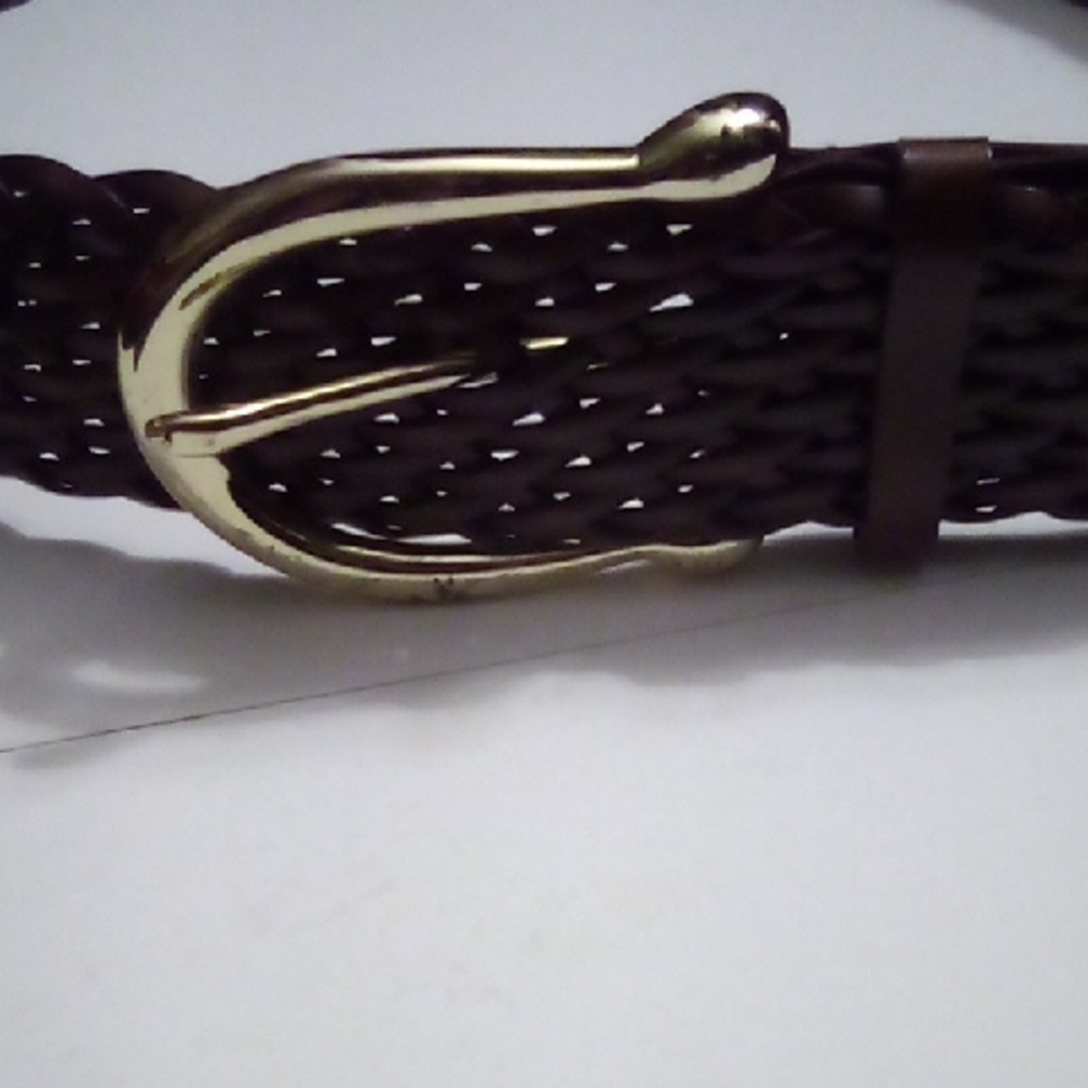Micheal Kors Genuine Bonded Leather Braided Belt Size 36 Inches.